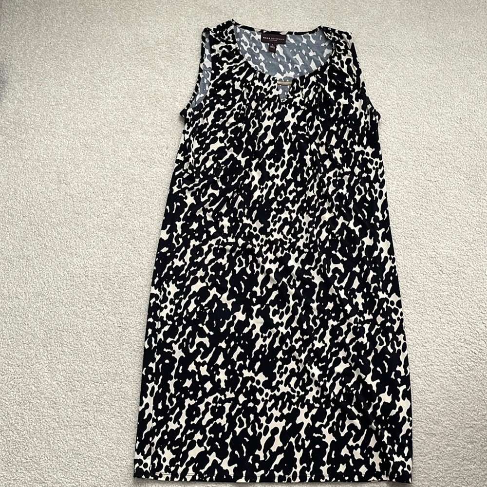 Black and Tan sleeveless dress.